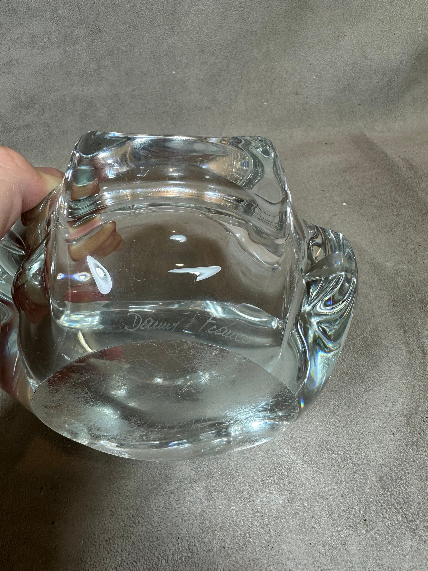 RARE Magnifique cendrier DAUM en cristal vintage Made in France Années 1960