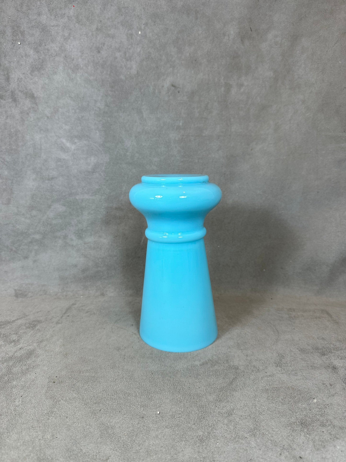 Vase en Opaline Bleue, Vintage Made in France 1970