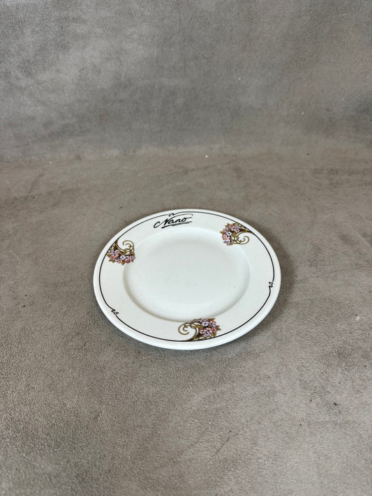 Porcelain ashtray or saucer from Nano Trattoria in St Tropez, 1970s