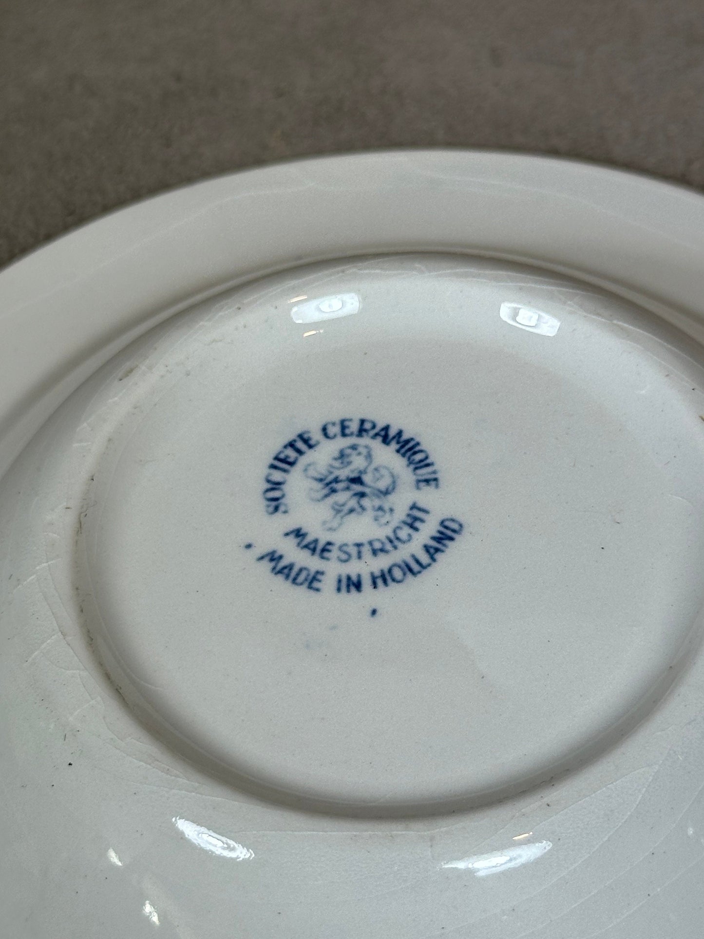 Vintage Lucas Bols liqueur gins ashtray in earthenware Made in France 1960