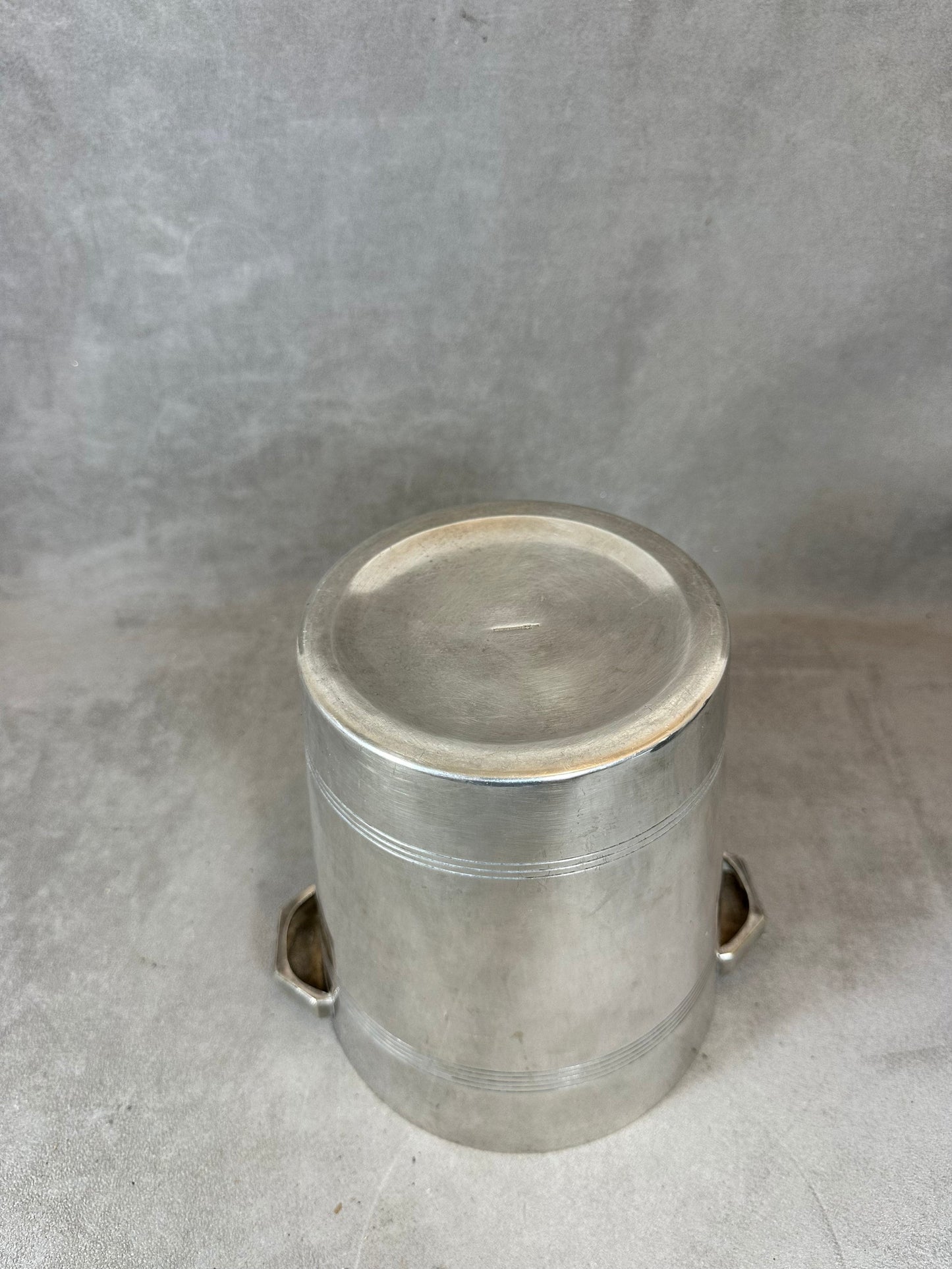 Magnifique seau à champagne en métal argenté Wiskemann Made in France Années 1950