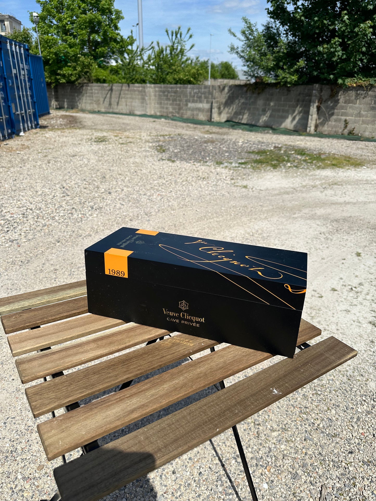 Caisse en bois pour Magnum Champagne Veuve Clicquot Made in France Vintage 1980