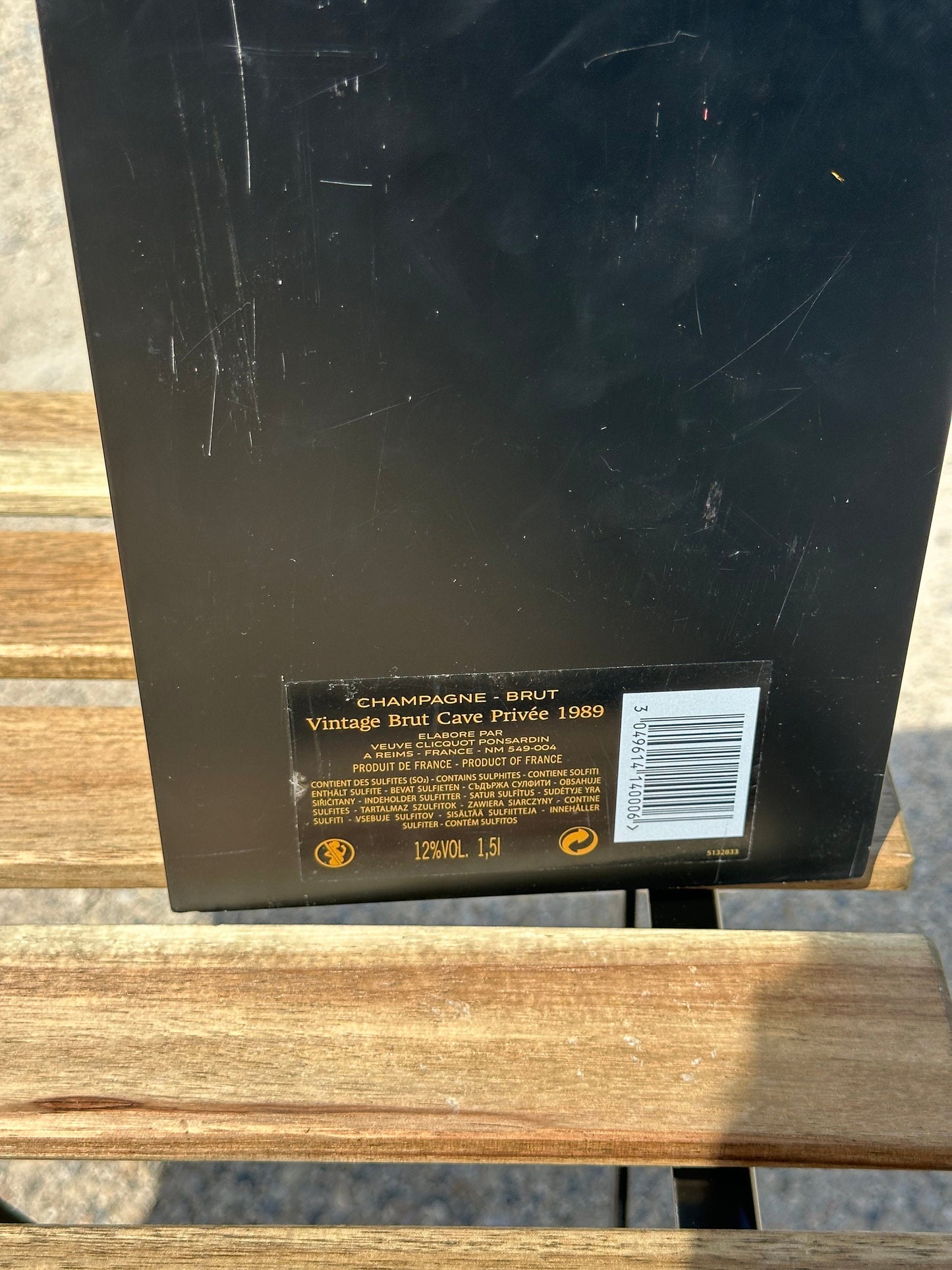 Caisse en bois pour Magnum Champagne Veuve Clicquot Made in France Vintage 1980