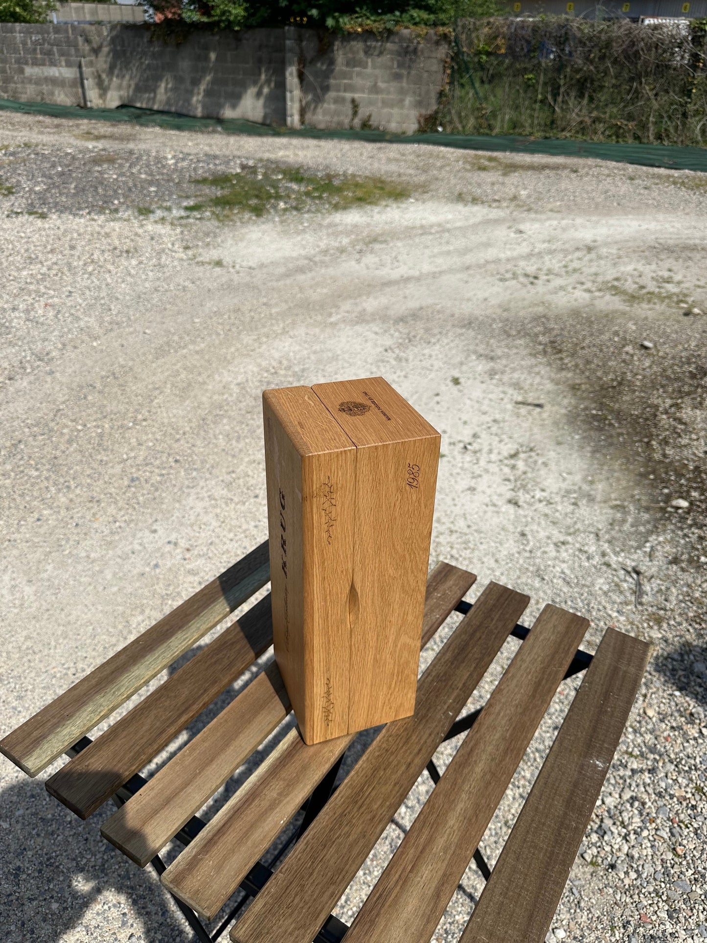 Caisse en bois de champagne Krug Collection Made in France Années 1980