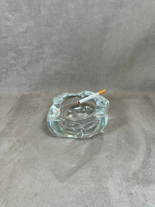 RARE Magnificent DAUM vintage crystal ashtray Made in France 1960s