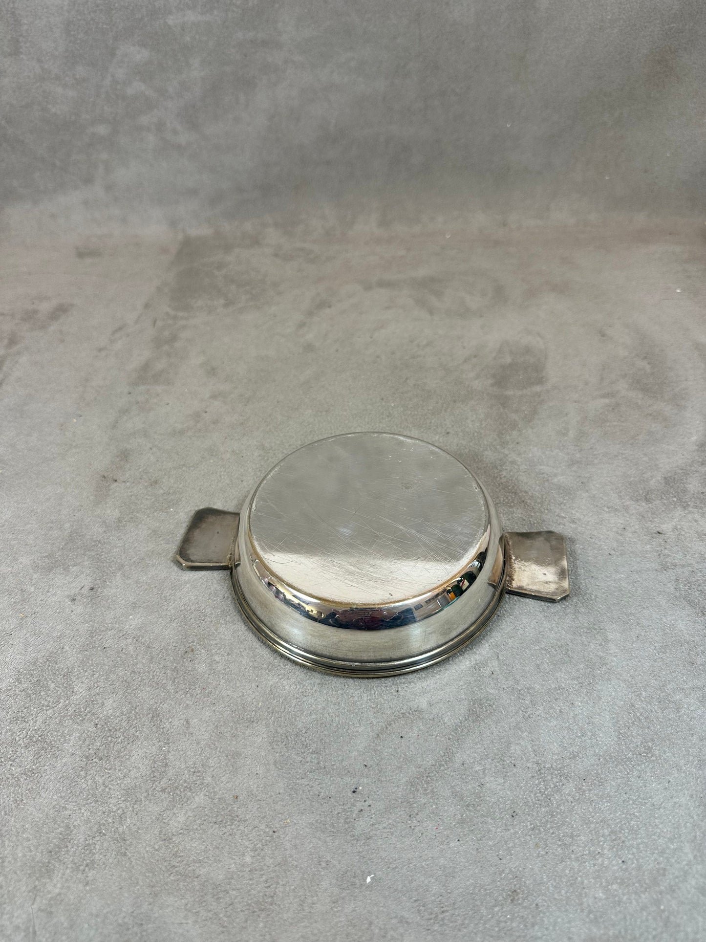 Silver metal ashtray Made in France 1960