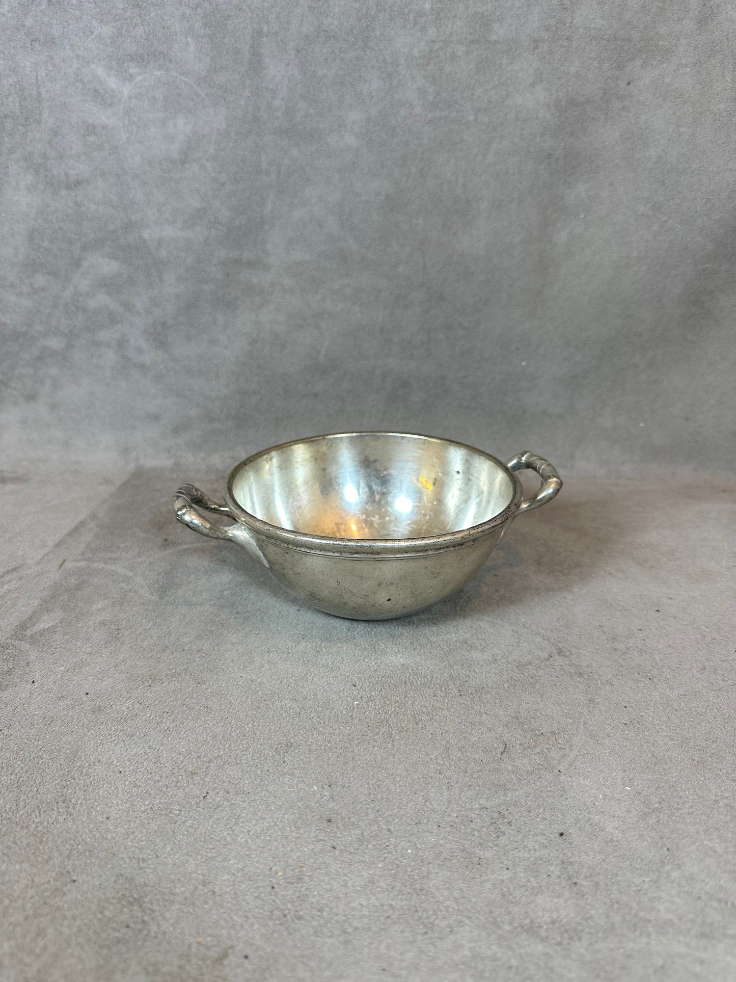 Small Silver Metal Bowl, E.Nautre, Goldsmith's Hallmark, Made in France, Vintage 1900