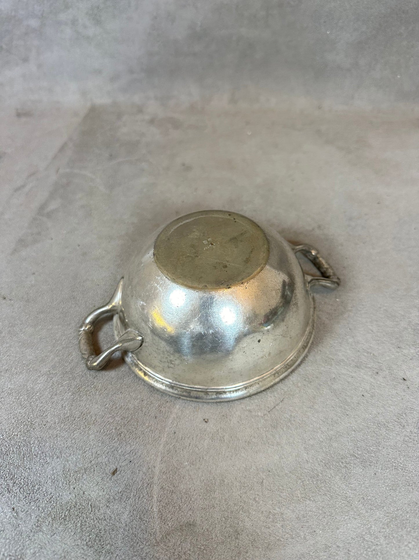 Small Silver Metal Bowl, E.Nautre, Goldsmith's Hallmark, Made in France, Vintage 1900