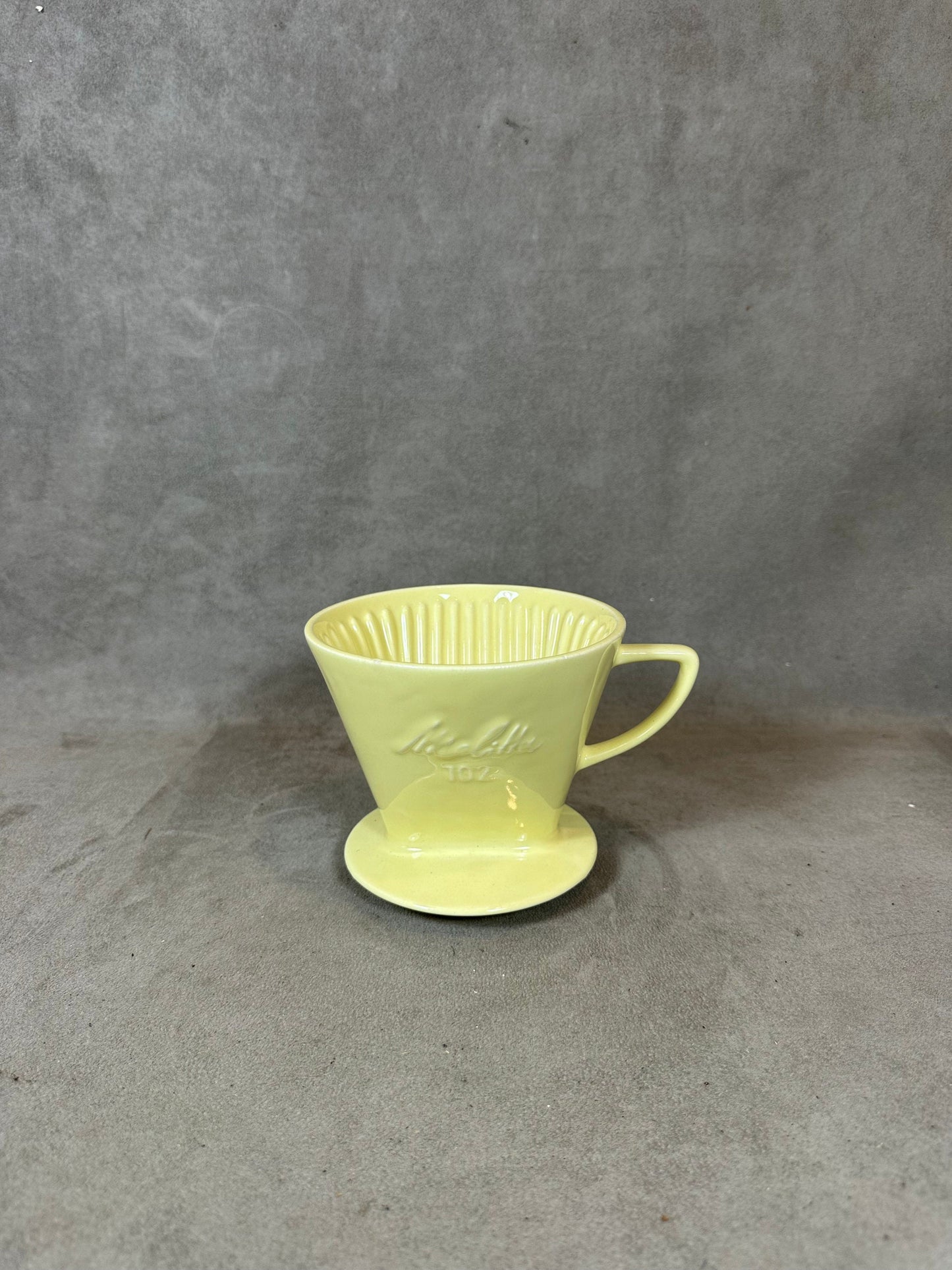 Melitta yellow ceramic coffee filter model 102 vintage Made in France