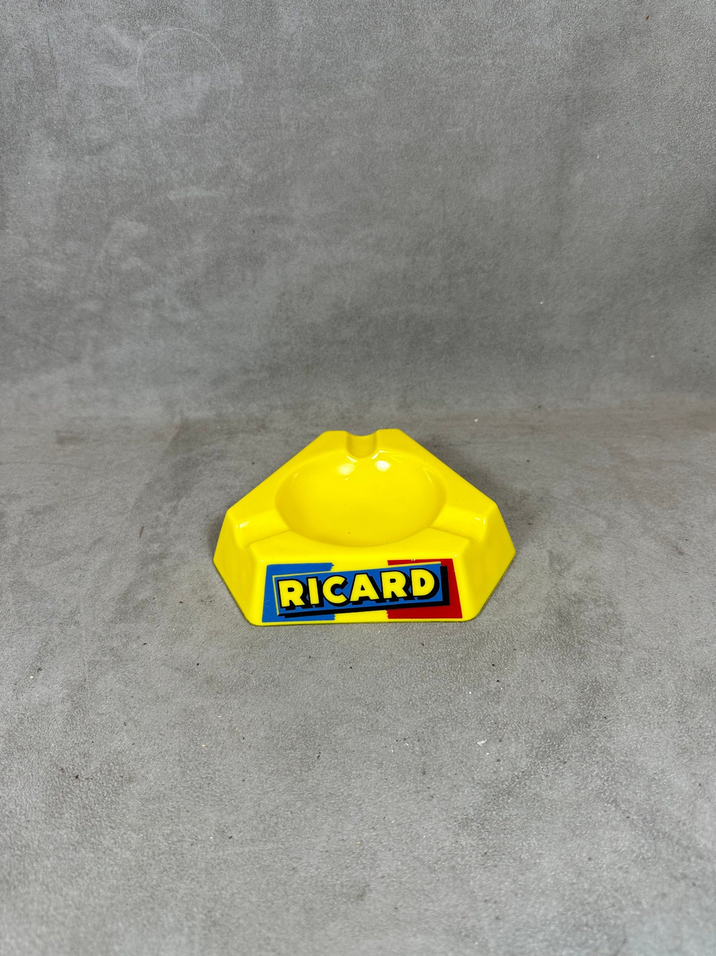 Ricard triangular bar ashtray vintage yellow glass advertising ashtray Vintage 1960