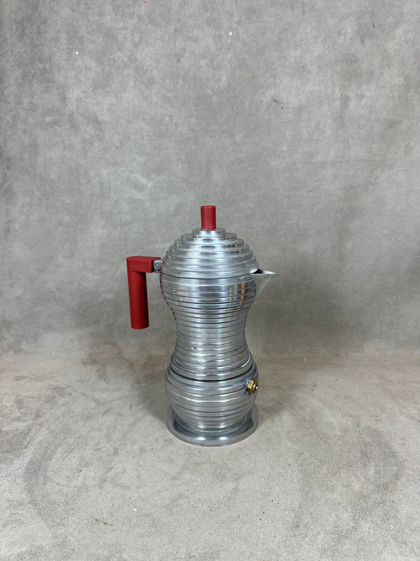 RARE Alessi Cafetière Pulcina 3 tasses vintage  | Designer Michele de Lucchi |  Made in Italy Fonte d'aluminium 1980 Pour induction