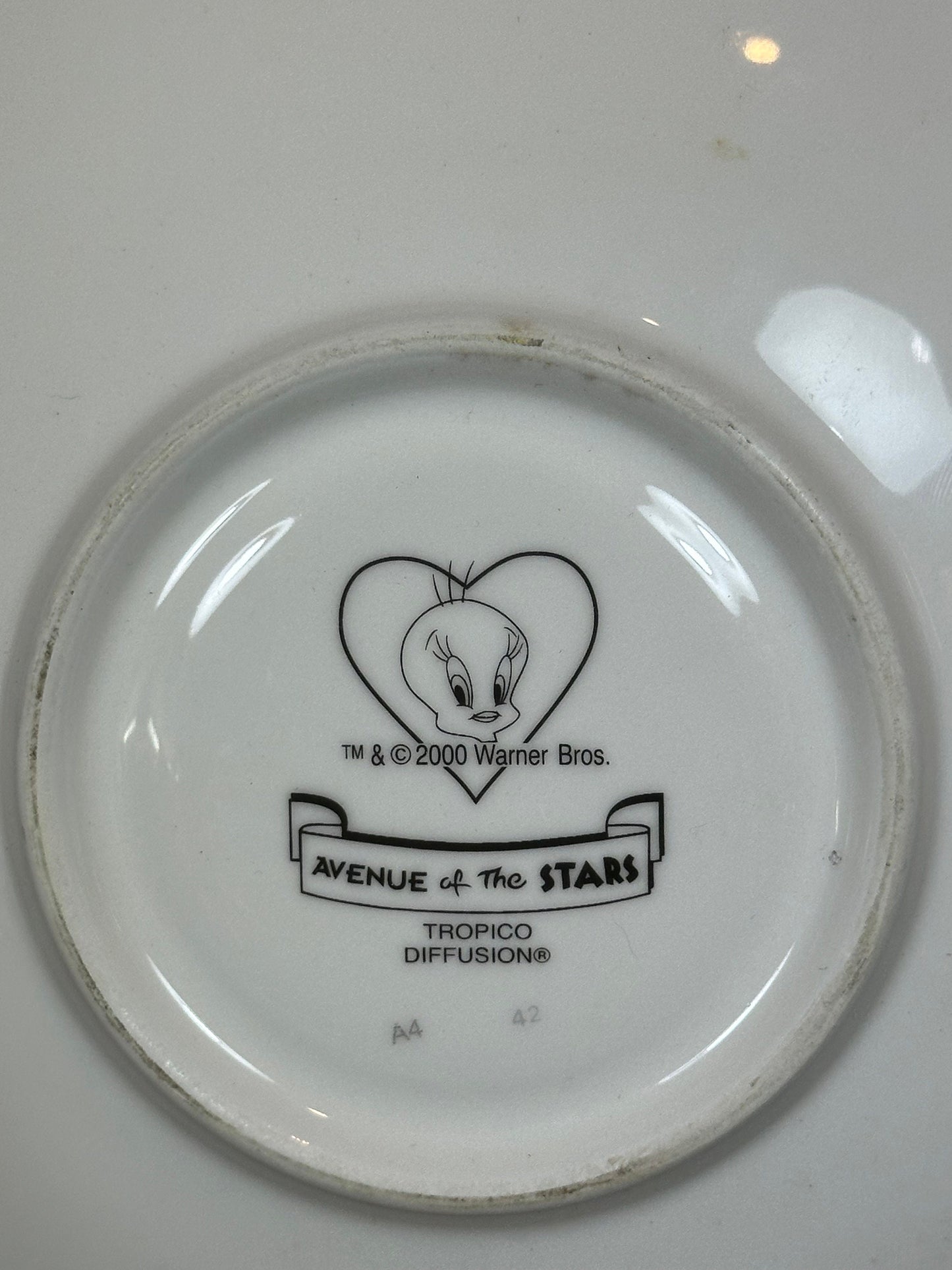 Set of 2 vintage plates Tweety Bird Vintage Looney Tunes Tweety Bird 1990