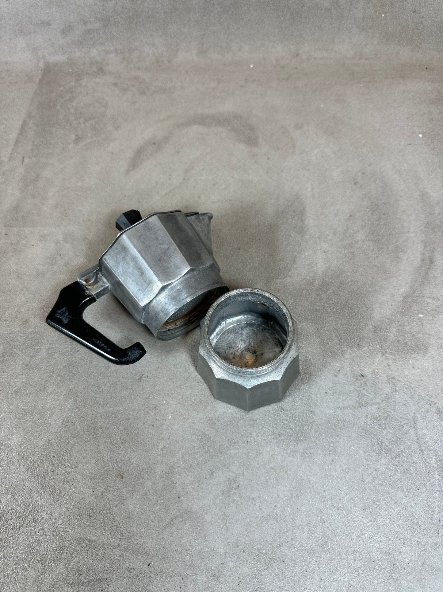 Vintage Italian aluminum coffee maker Made in Italy 1970