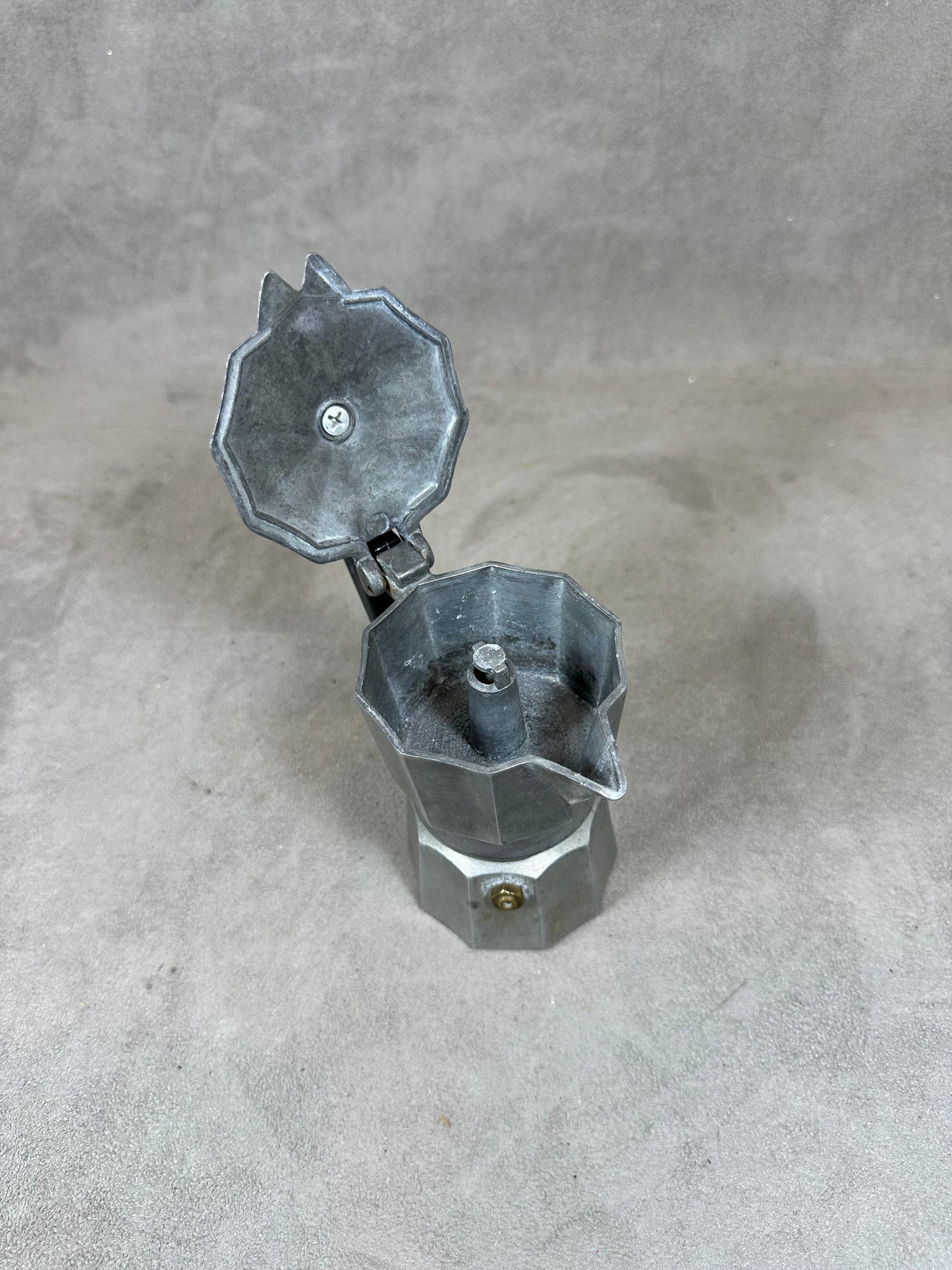 Vintage Italian aluminum coffee maker Made in Italy 1970