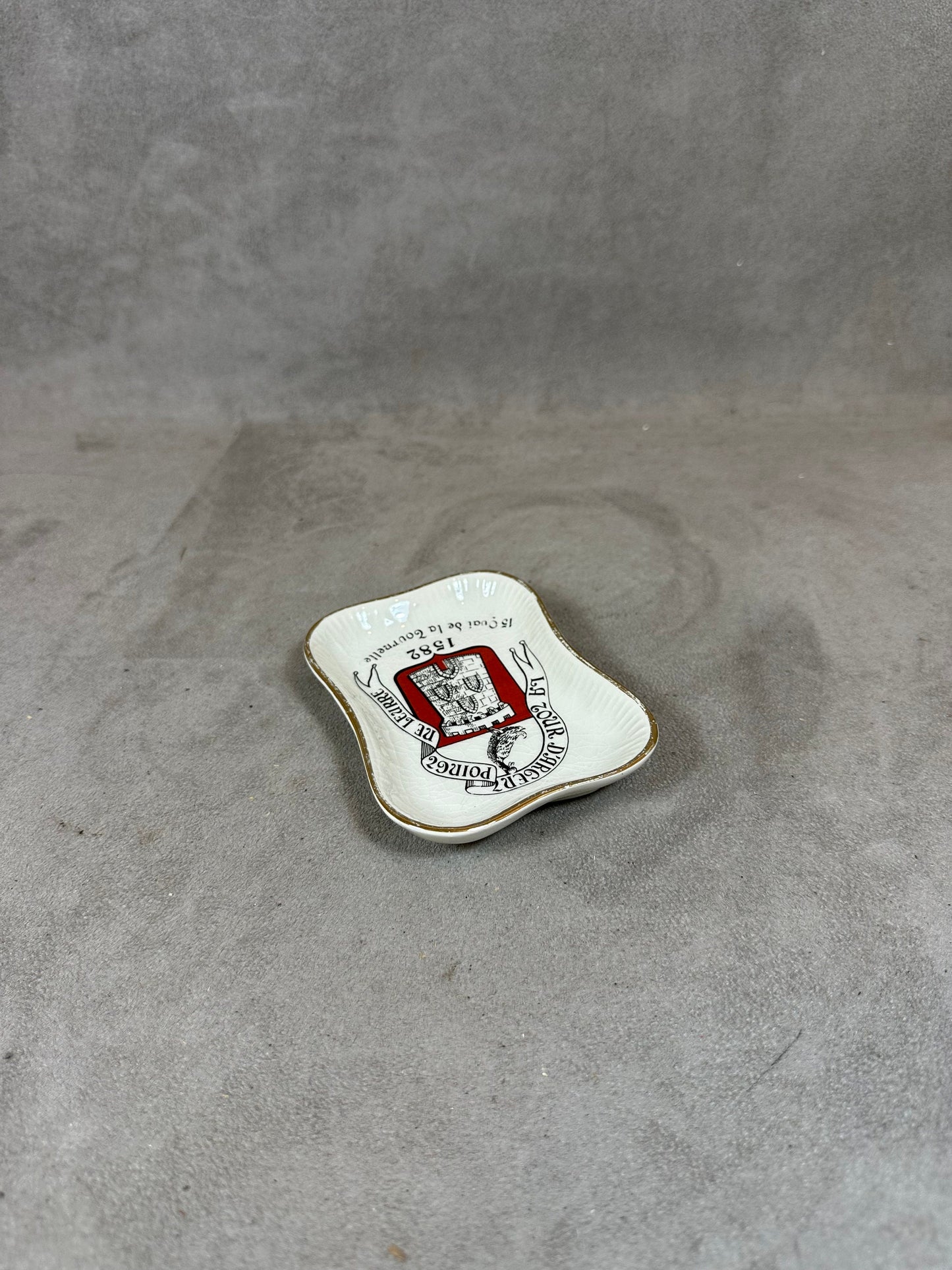 La Tour dArgent Paris Ashtray, Porcelain, Ceramic, Tobacciana, Vintage Restaurant, Advertising, Paris, Made in France