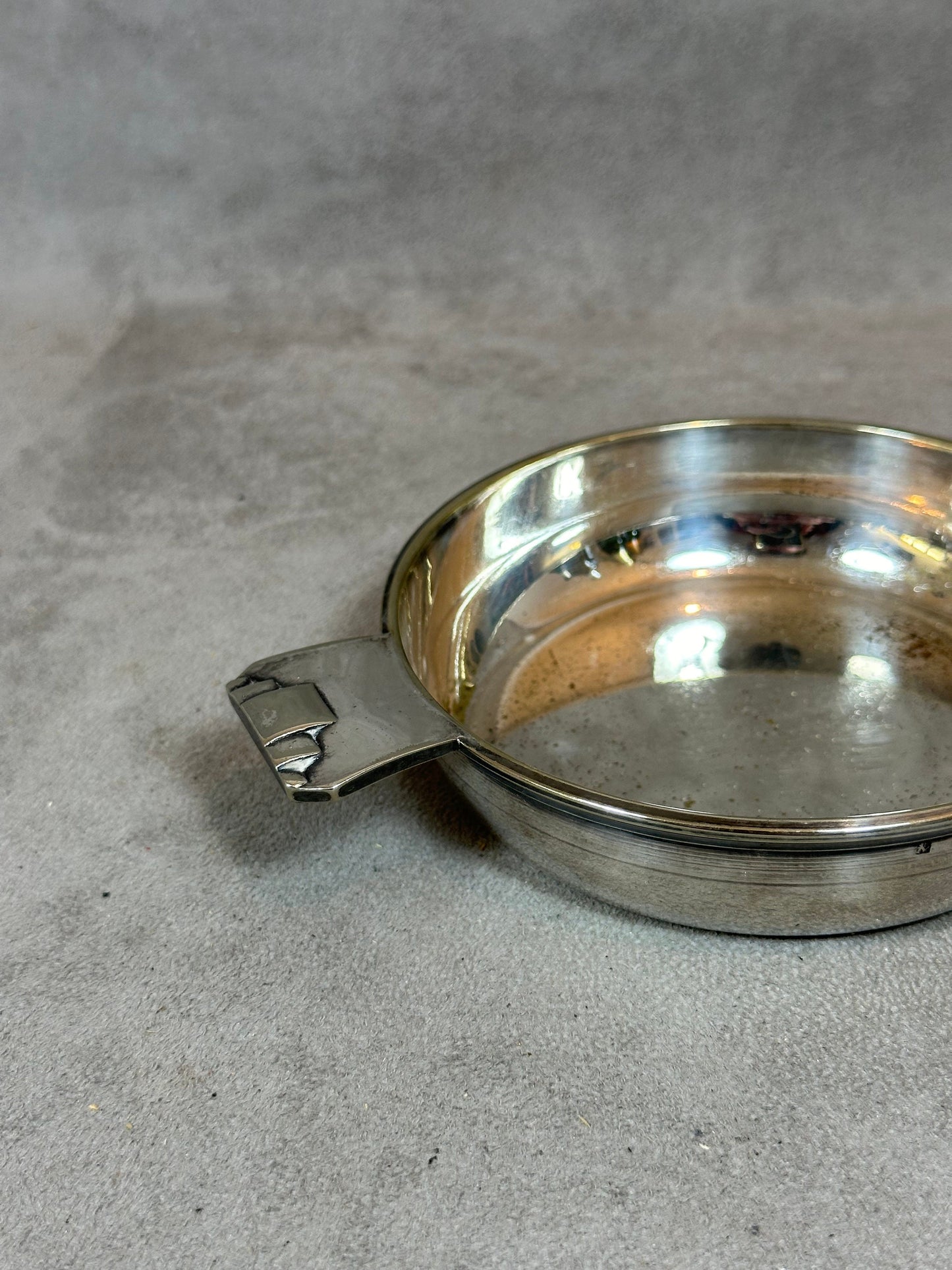 Silver metal ashtray Made in France 1960