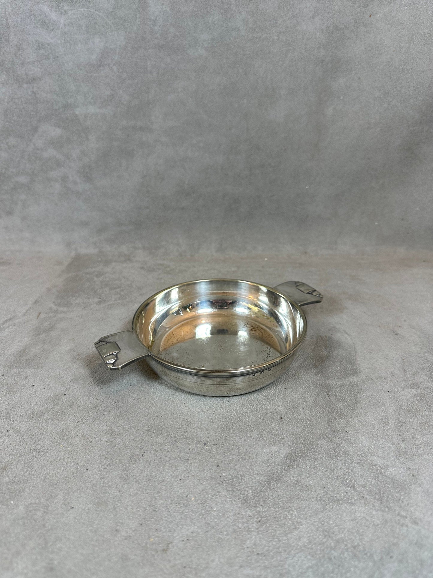 Silver metal ashtray Made in France 1960