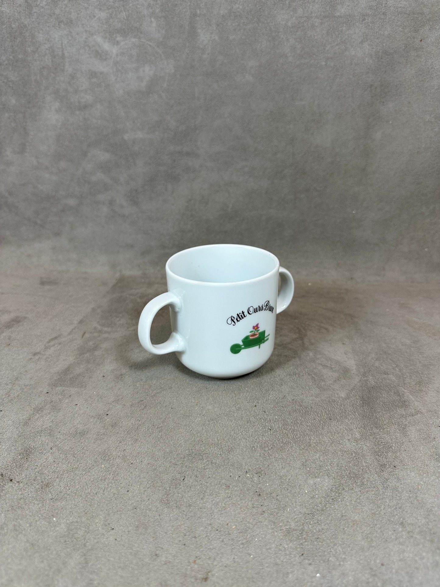 Porcelain Mug Little Brown Bear by Guy Degrenne, Little Brown Bear in the Garden, Made in France, Vintage 1990