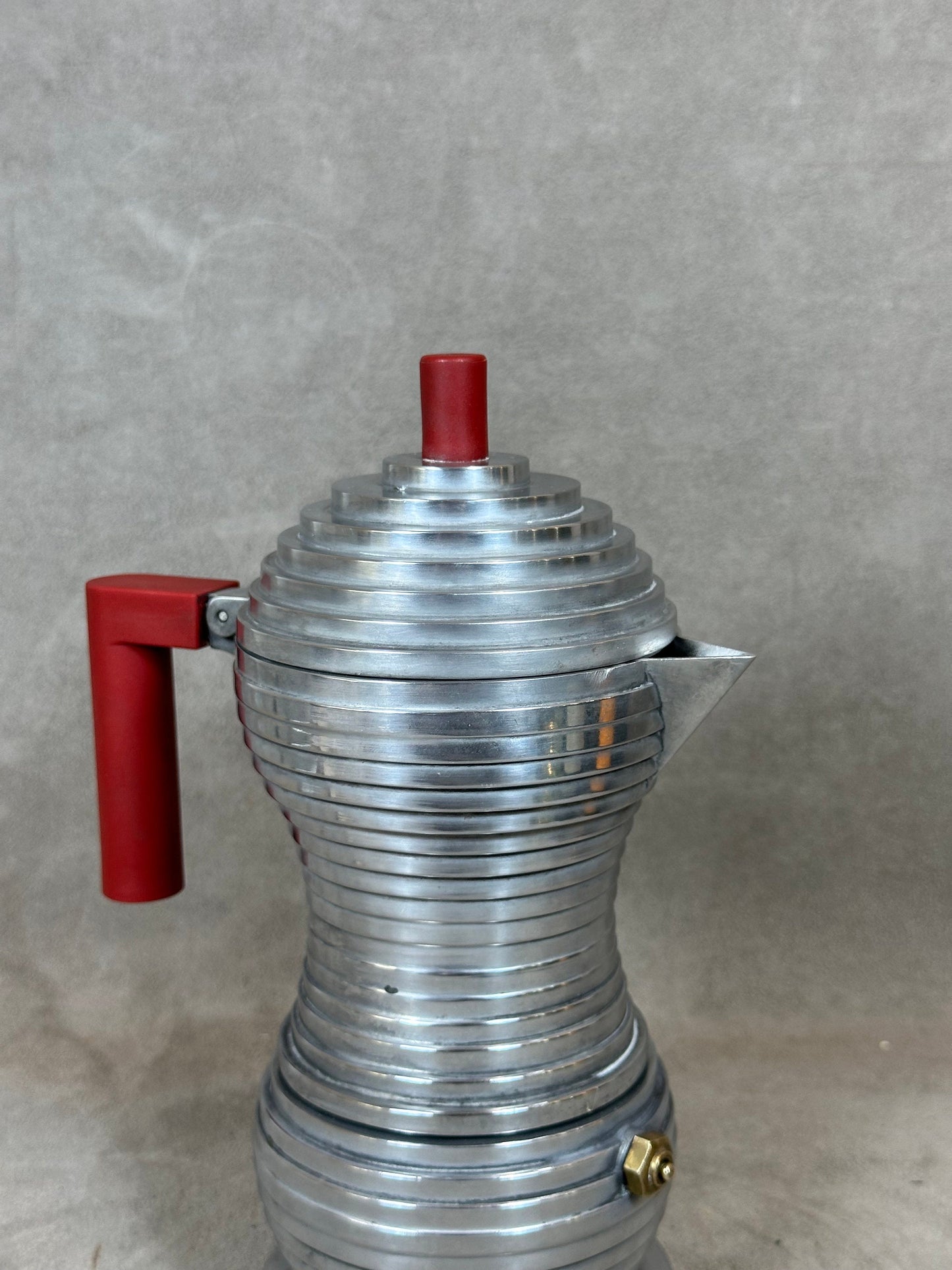 RARE Alessi Cafetière Pulcina 3 tasses vintage  | Designer Michele de Lucchi |  Made in Italy Fonte d'aluminium 1980 Pour induction