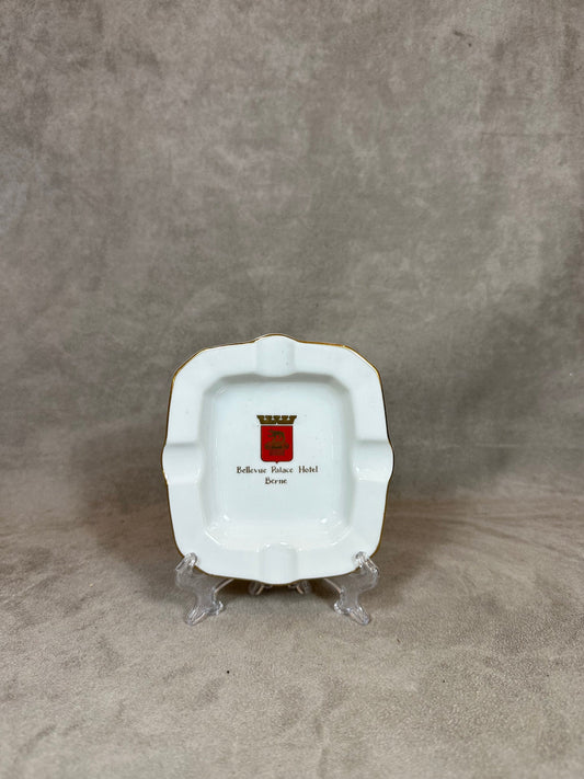 Vintage Advertising Ashtray from the Luxury Palace Hotel Bellevue Palace Hotel Ceramic 1980s