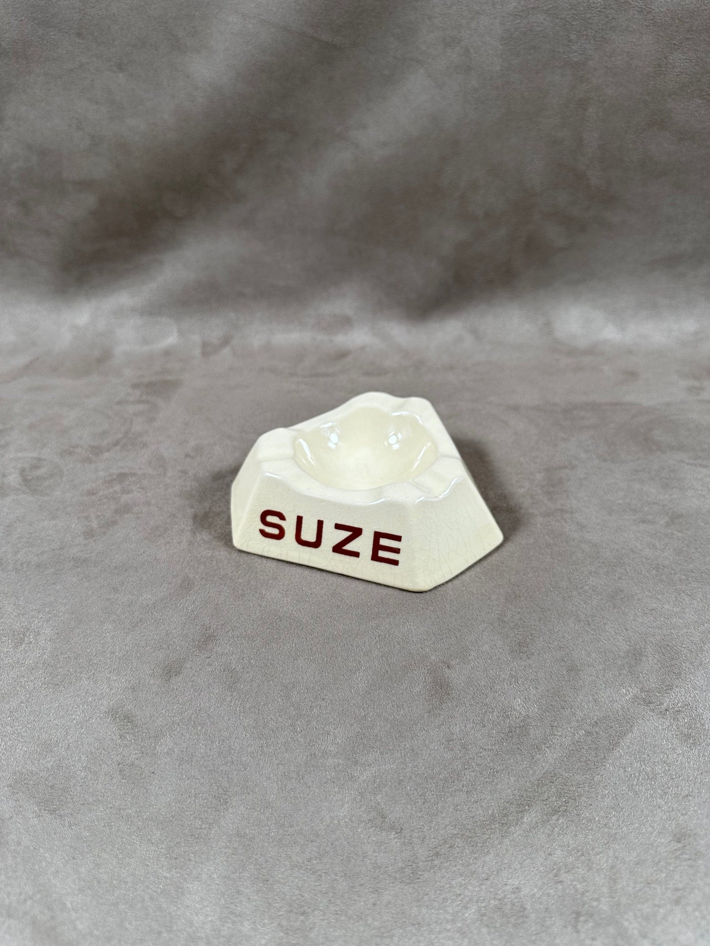 Vintage Suze beige ceramic ashtray Made in France