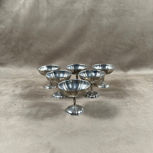 Lot de 6 coupes à glace en inox 18/10 vintage Made in France