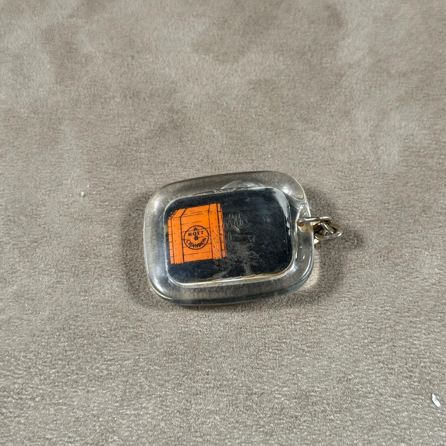 RARE Moët &amp; Chandon Champagne Advertising Keyring, Made in France, Vintage 1980