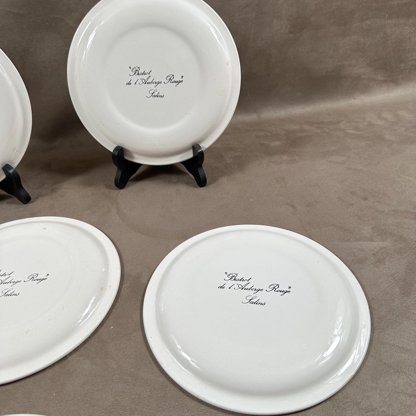 Set of 6 Salins plates on the theme of French wines and cheeses according to French regions Made in France