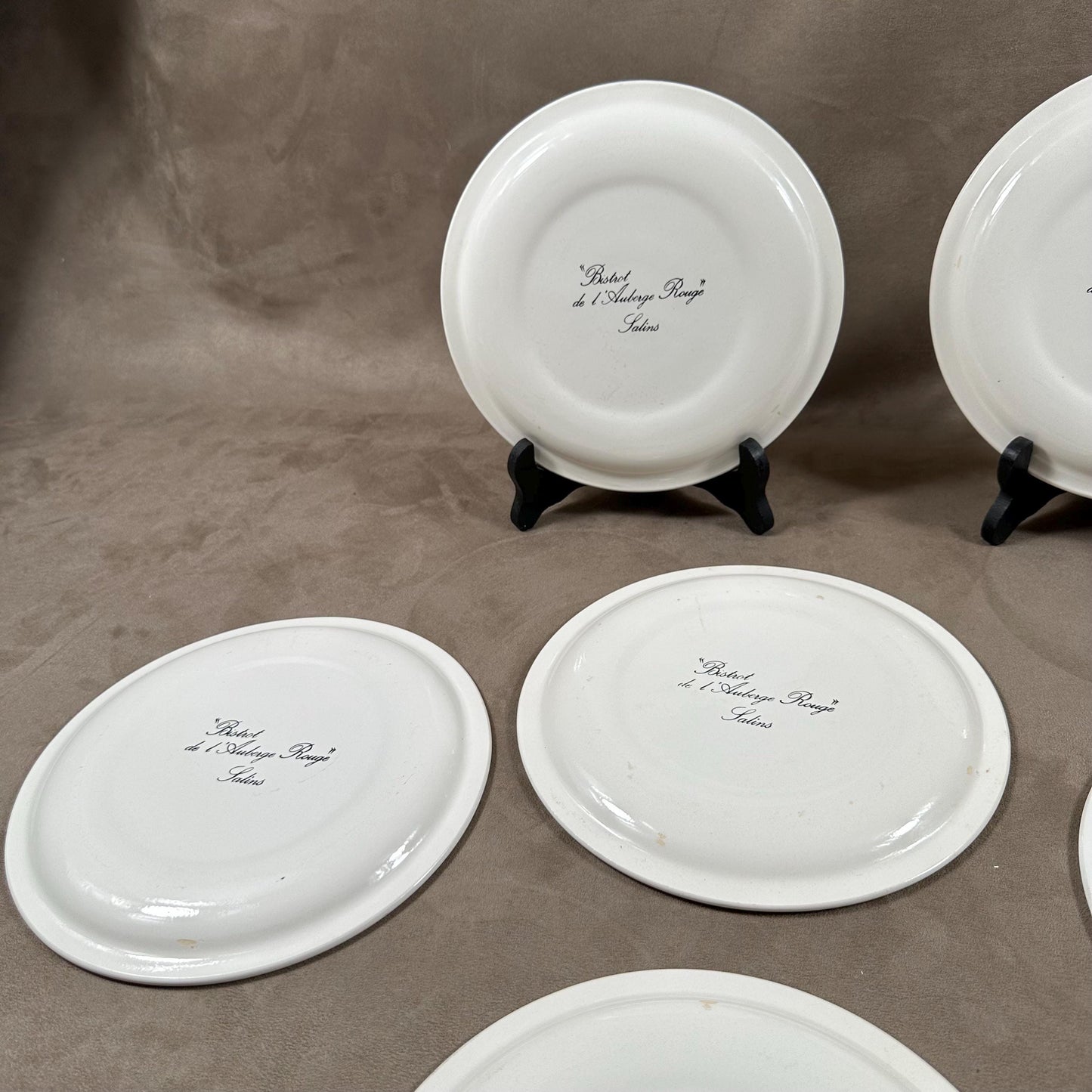 Set of 6 Salins plates on the theme of French wines and cheeses according to French regions Made in France