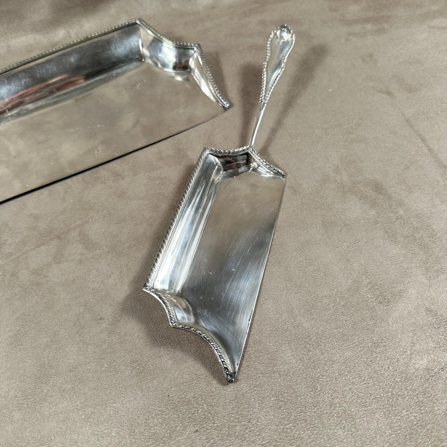 Vintage Silver Plated Crumb Tray HJ Linton Paris Made in England 1900