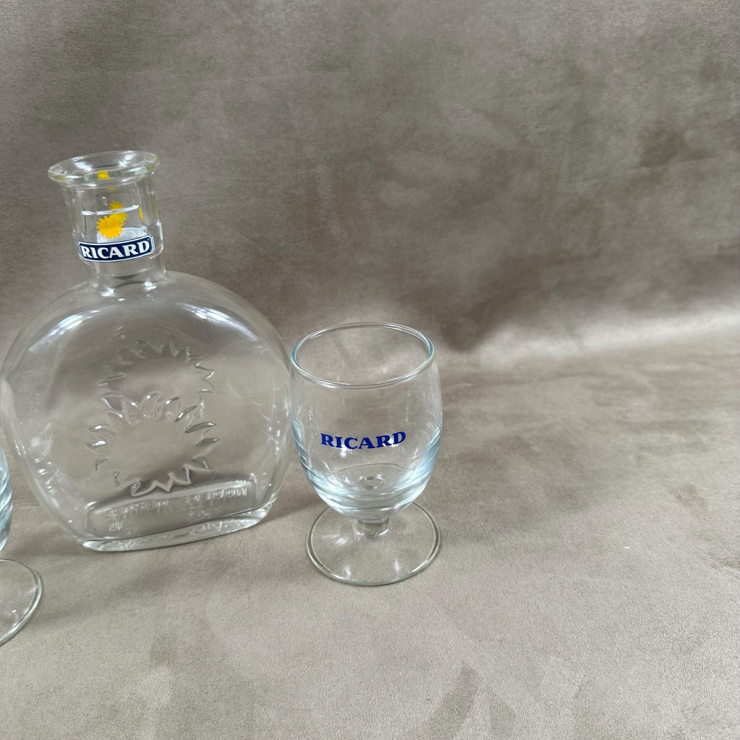 Carafe RICARD et 2 verres vintage articles publicitaires | Made in France | Années 1970