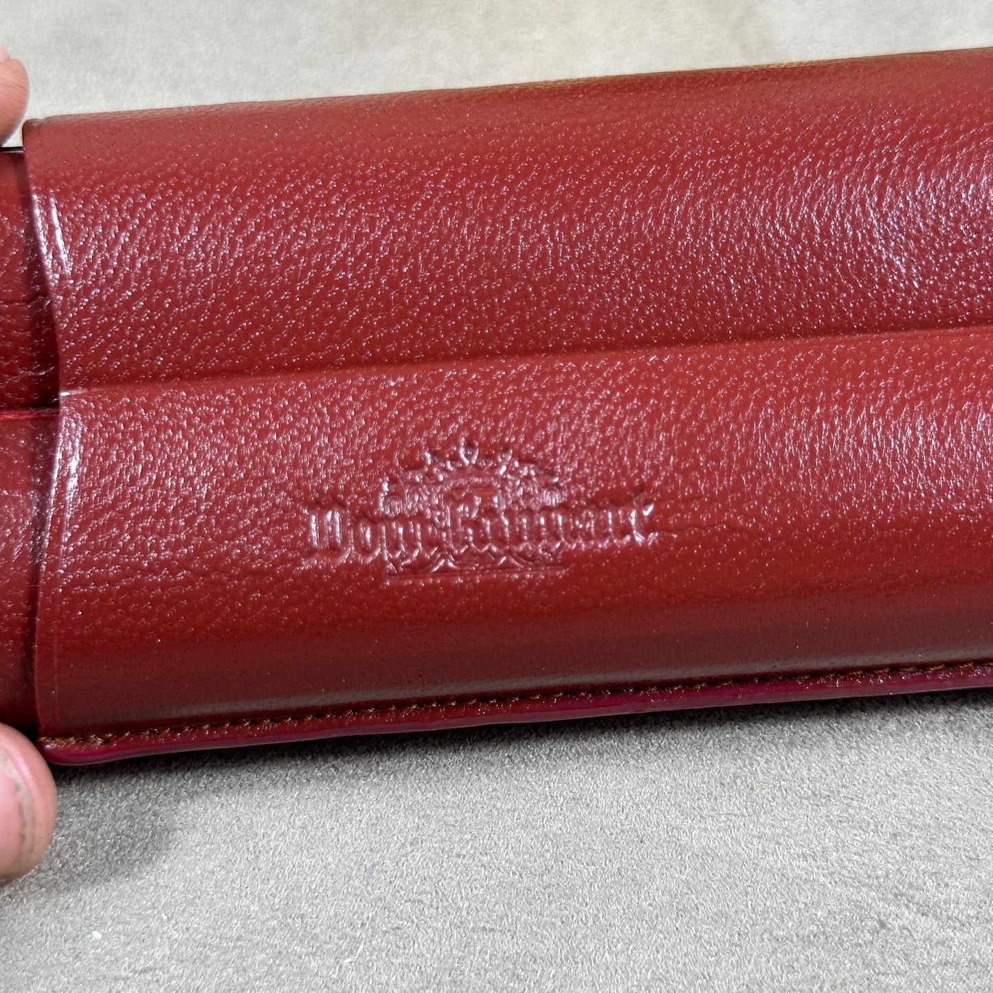 RARE Leather Cigar Case, Dom Ruinart, Made in France, Vintage 1970