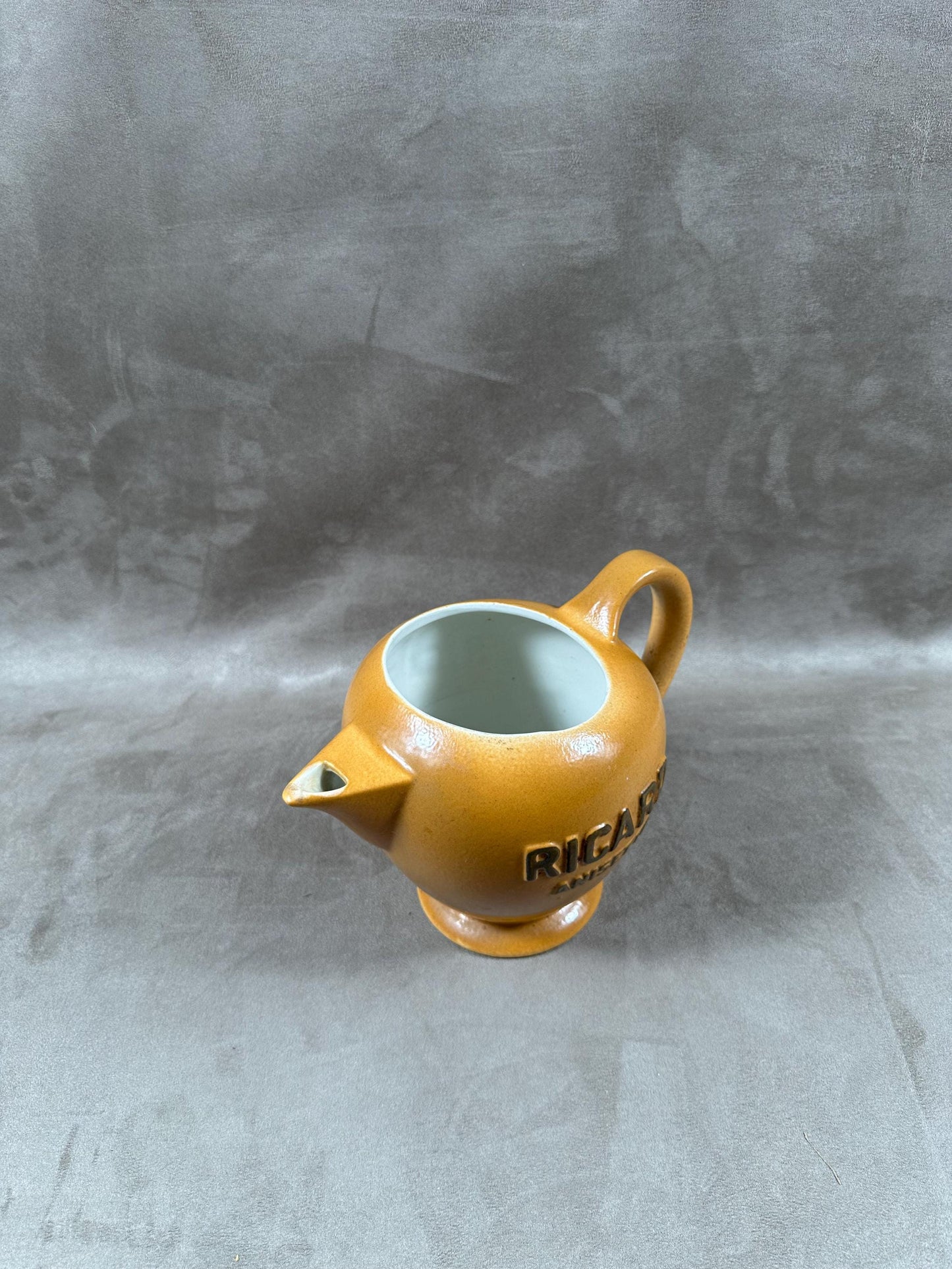 Ricard brown ceramic pitcher Made in France 1970s