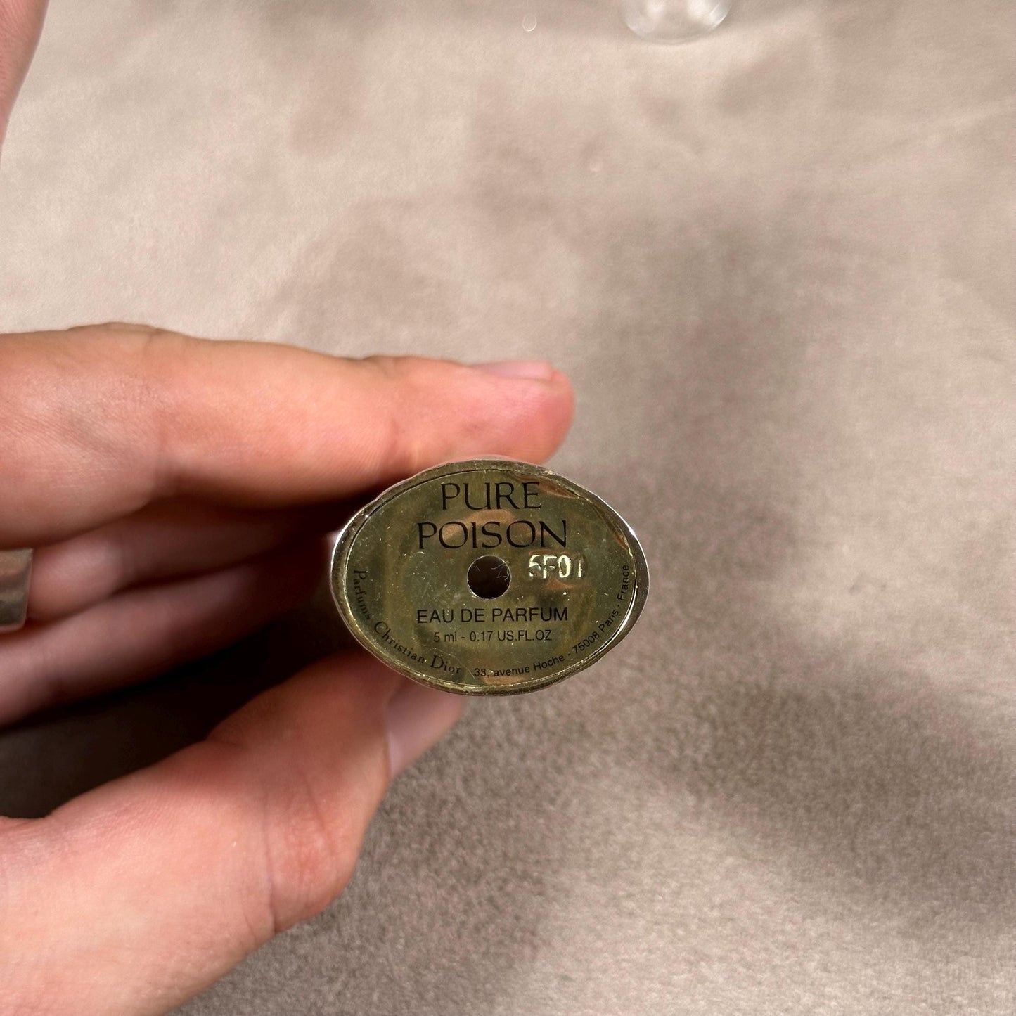 Christian Dior Pure Poison Vintage Reusable Empty Travel Perfume Bottle Case