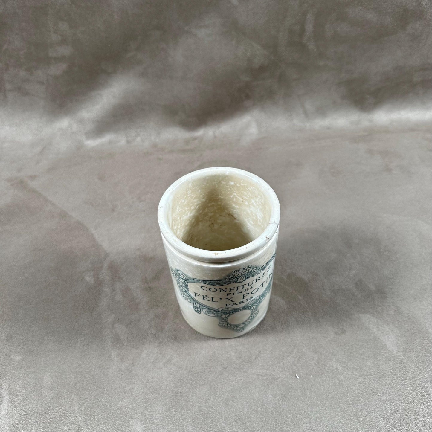 Félix Potin Paris Marmeladentopf aus Steingut, Hergestellt in Frankreich, Vintage 1970