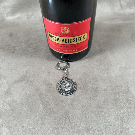 Porte clés champagne  Piper-Heidsieck en métal vintage  Made in France Années 1980