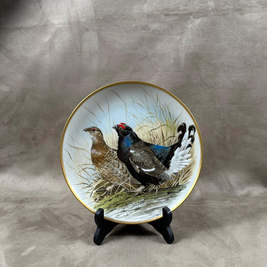 Beautiful decorative plate "Gamebird of the World" by Basil Ede made by Haviland in Limoges porcelain for Franklin Porcelain 1979