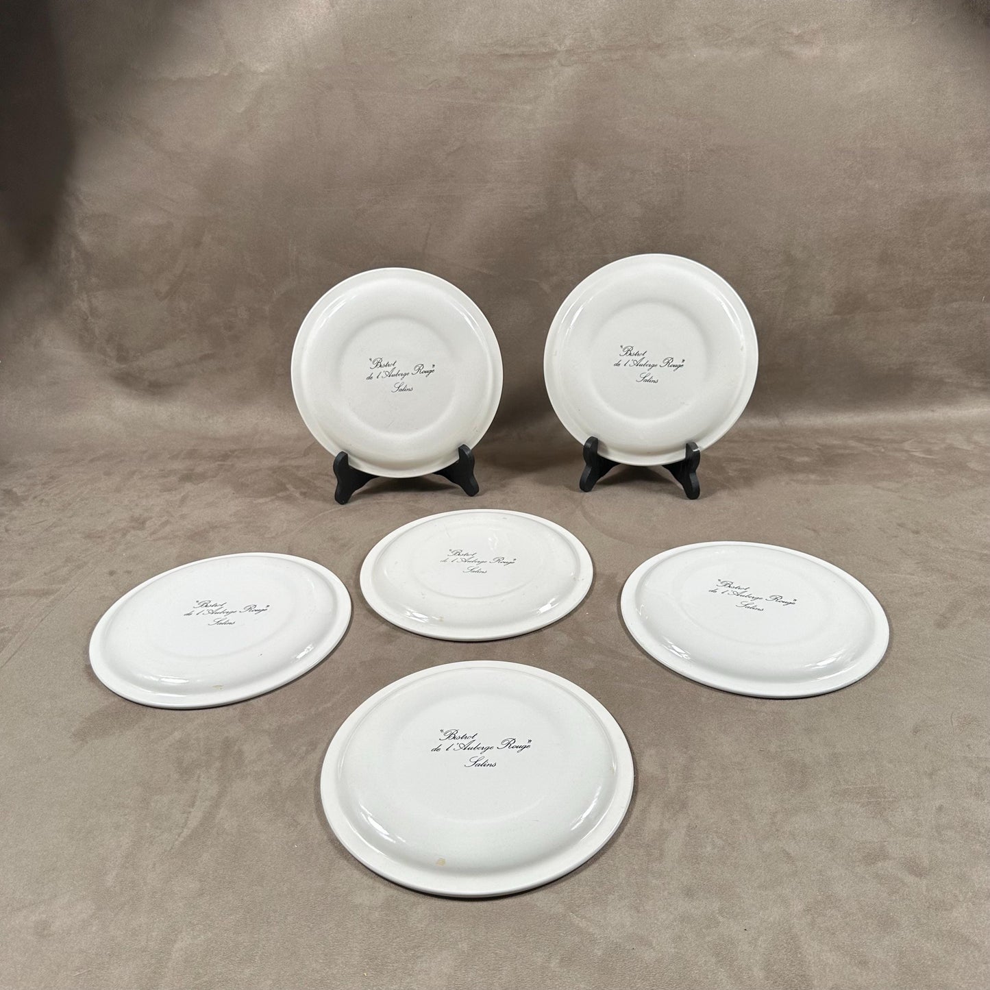 Set of 6 Salins plates on the theme of French wines and cheeses according to French regions Made in France