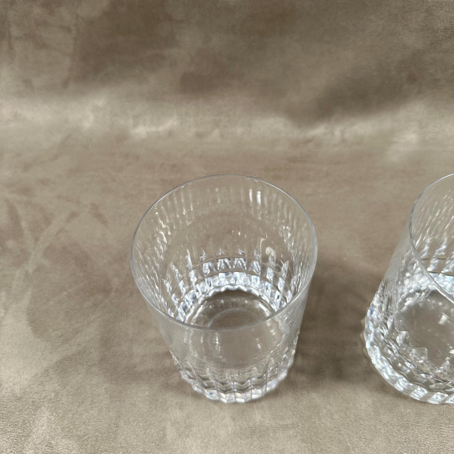 RARE Set of 2 vintage Daum France crystal whisky glasses Made in France