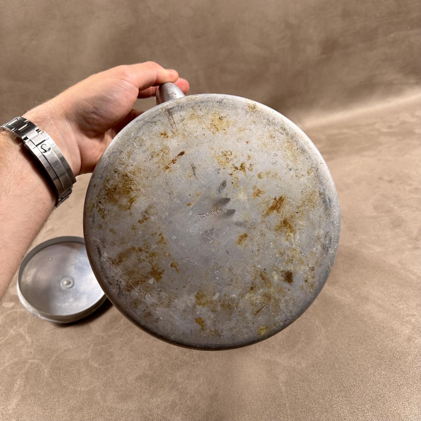 Aluminum Kettle by Tournus, Made in France, Vintage 1950