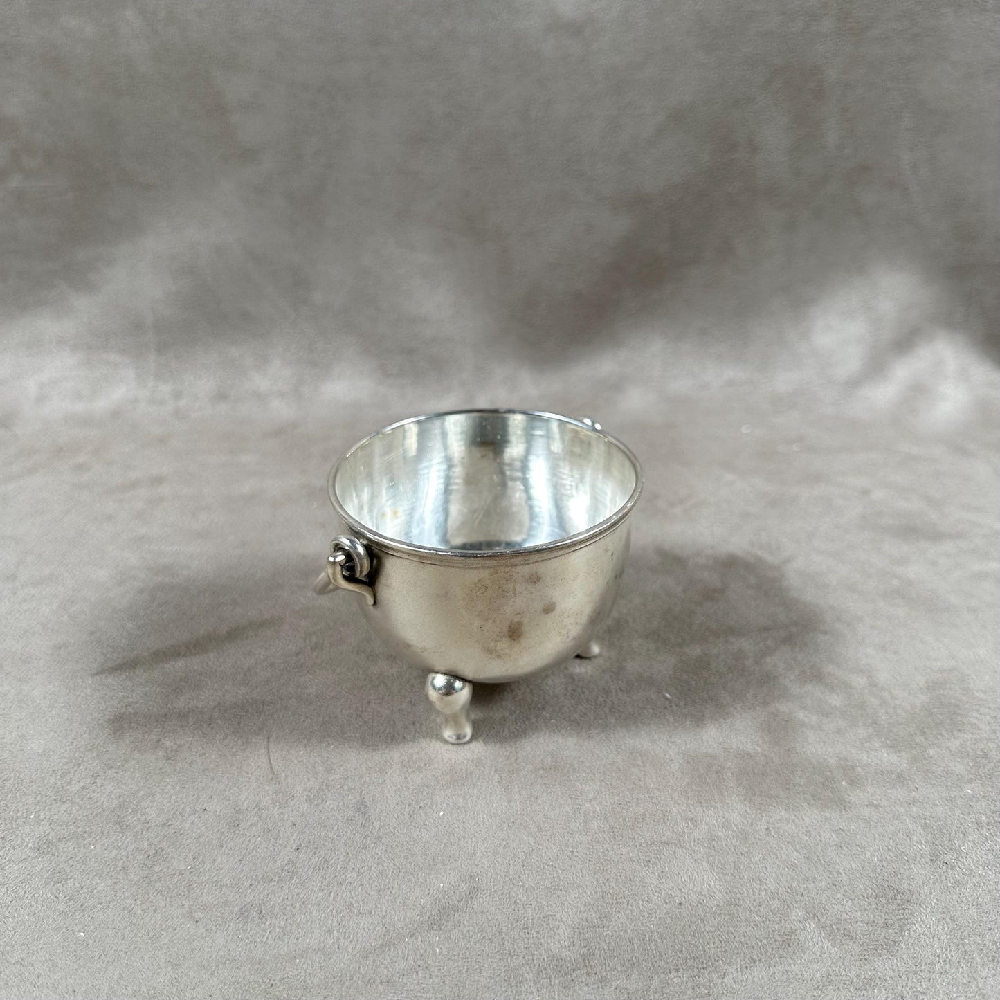 Christofle - Small vintage tripod cauldron in silver metal Made in France 1970