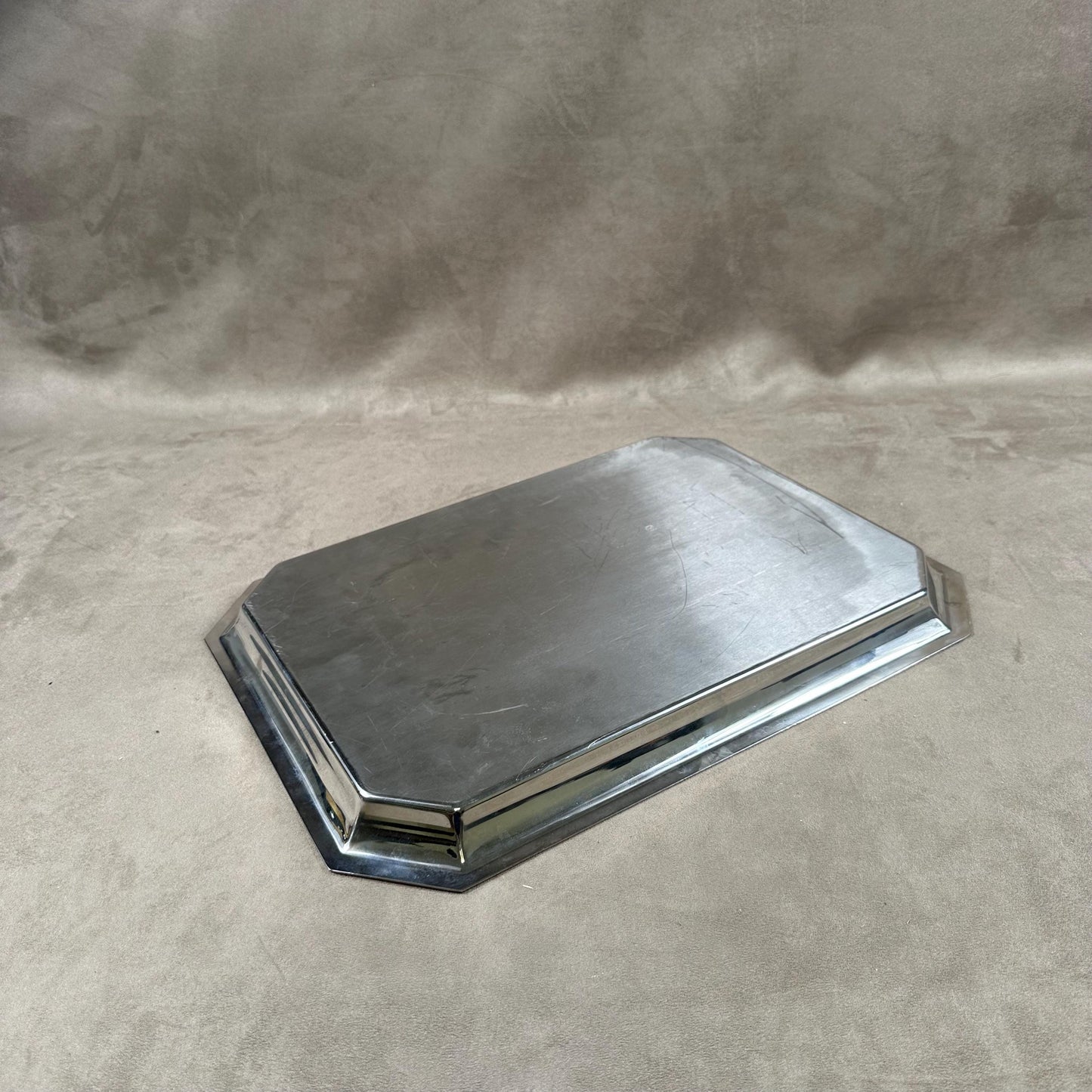 Letang Remy tray in 18-8 vintage stainless steel Made in France