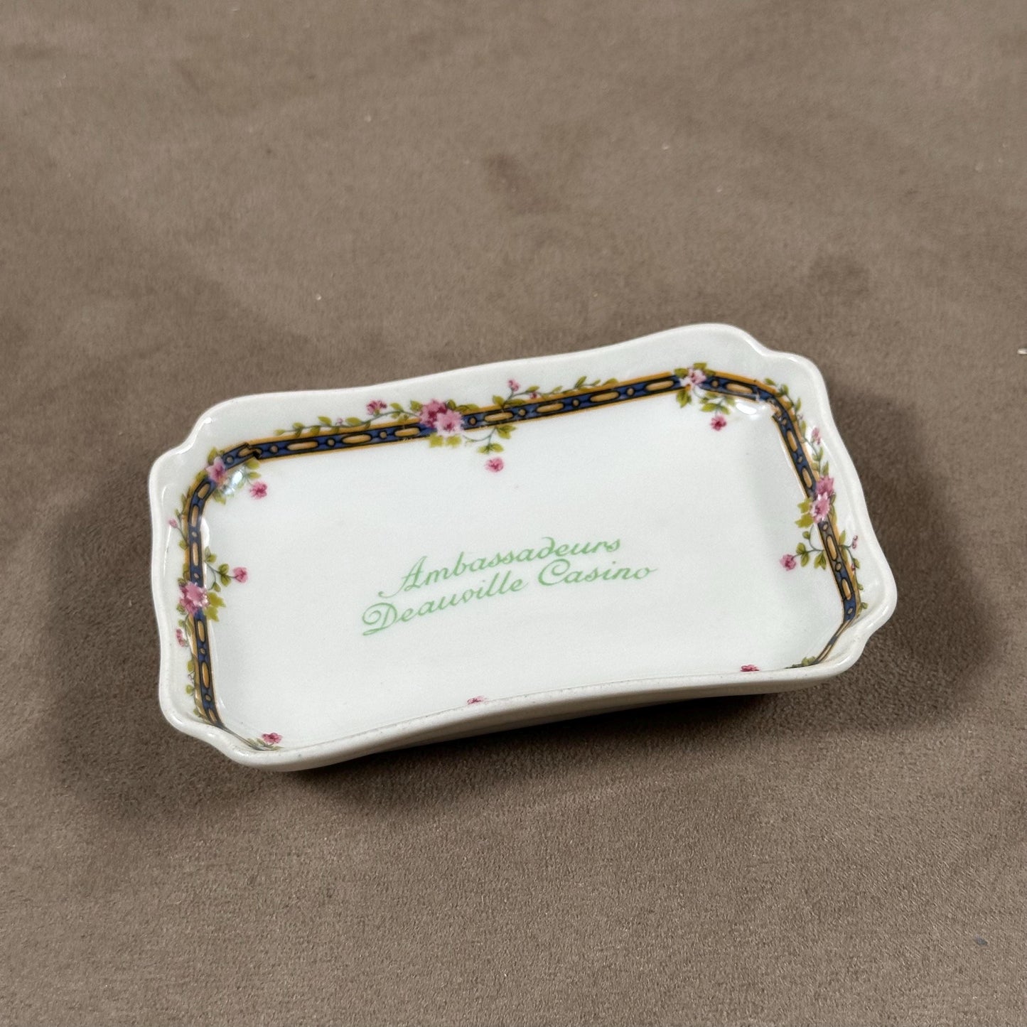 Cendrier Publicitaire en Porcelaine de Limoges, Ambassadeurs Deauville Casino, Théodore Haviland, Made in France, Vintage 1980