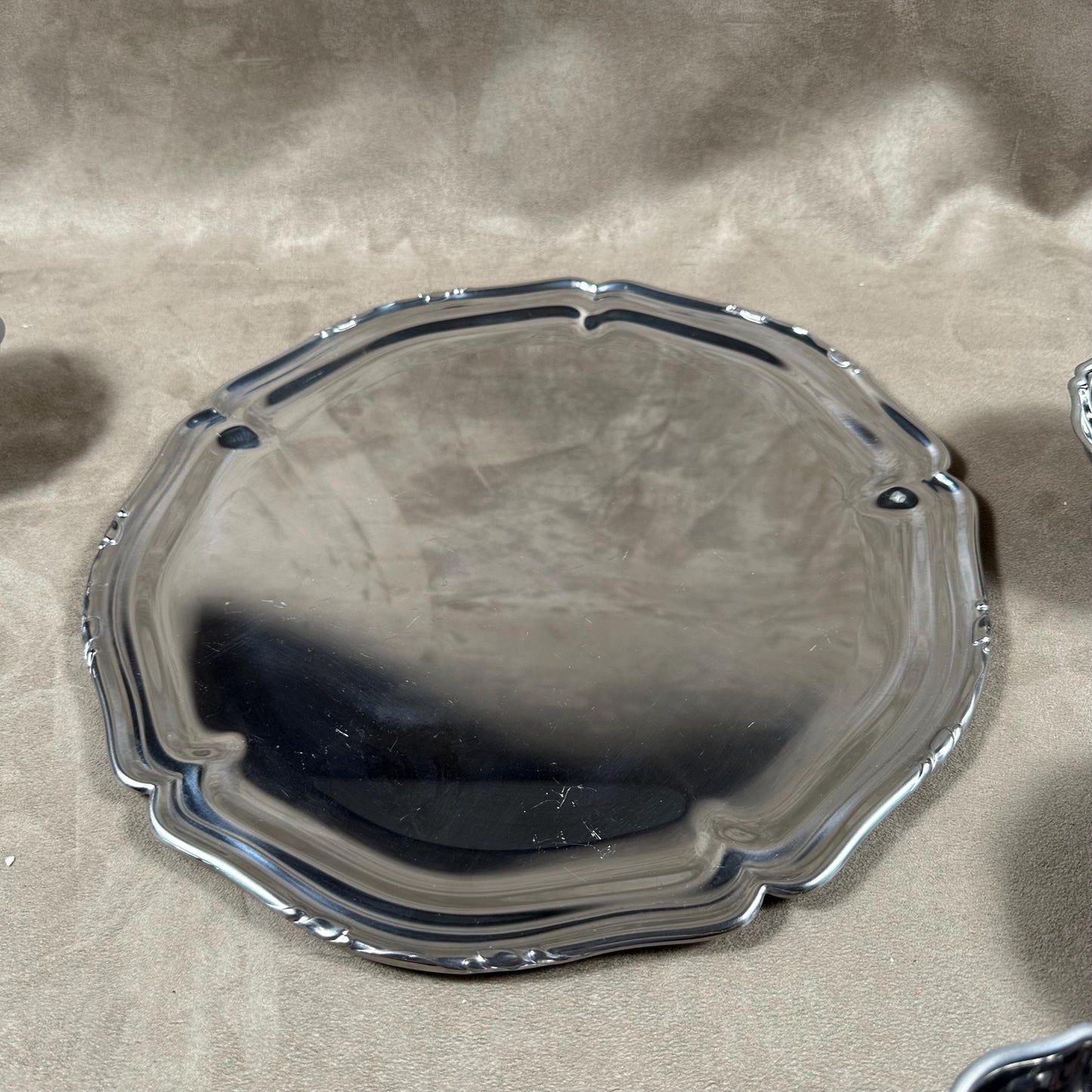 Set of 6 ice cream cups 1 tray Guy Degrenne in 18/10 stainless steel vintage Made in France