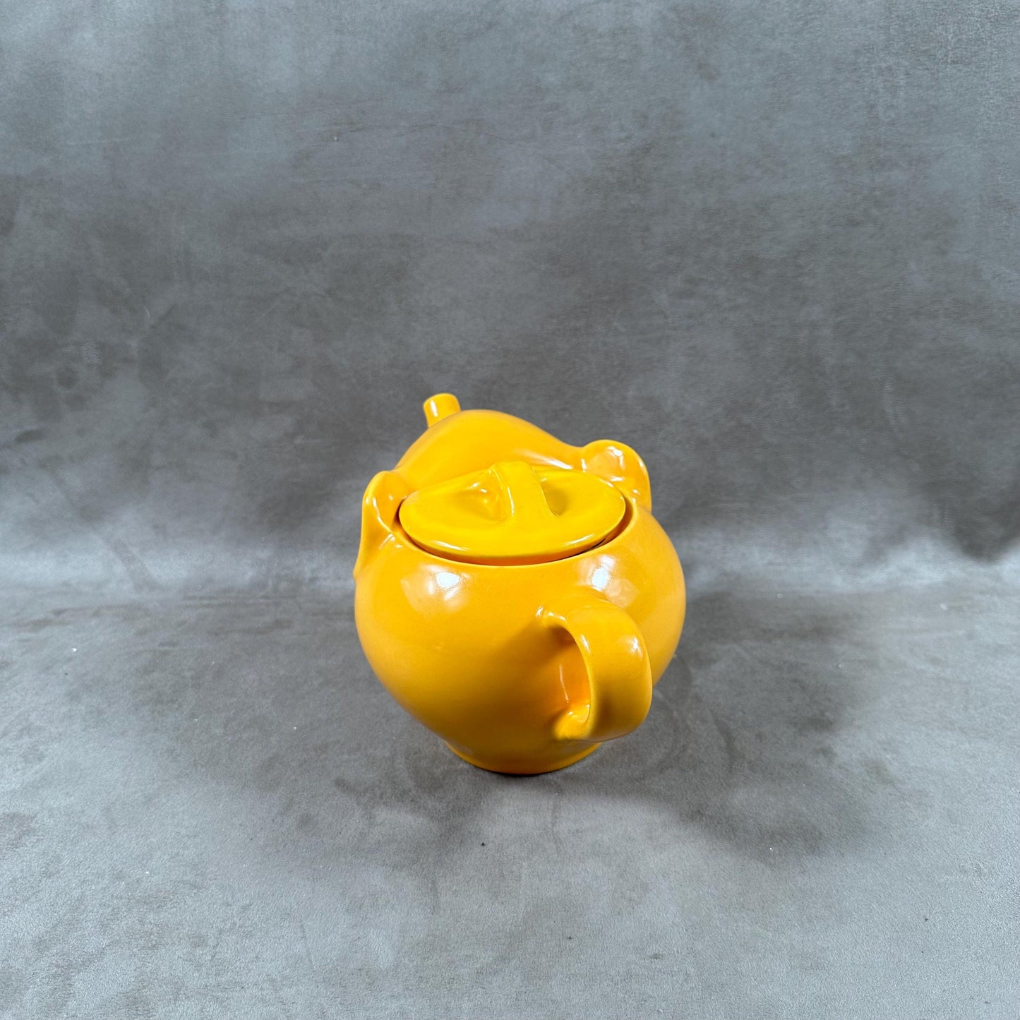 Beautiful orange ceramic teapot in the shape of an elephant Made in France