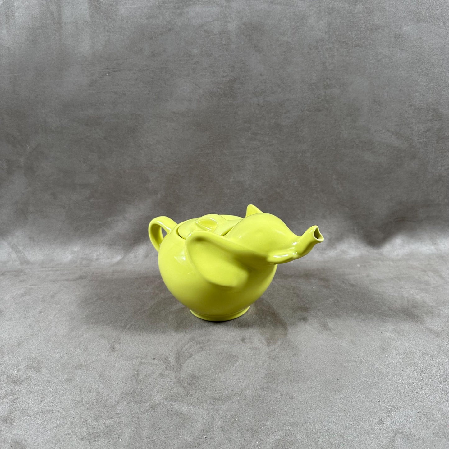 Beautiful green ceramic teapot in the shape of an elephant Made in France