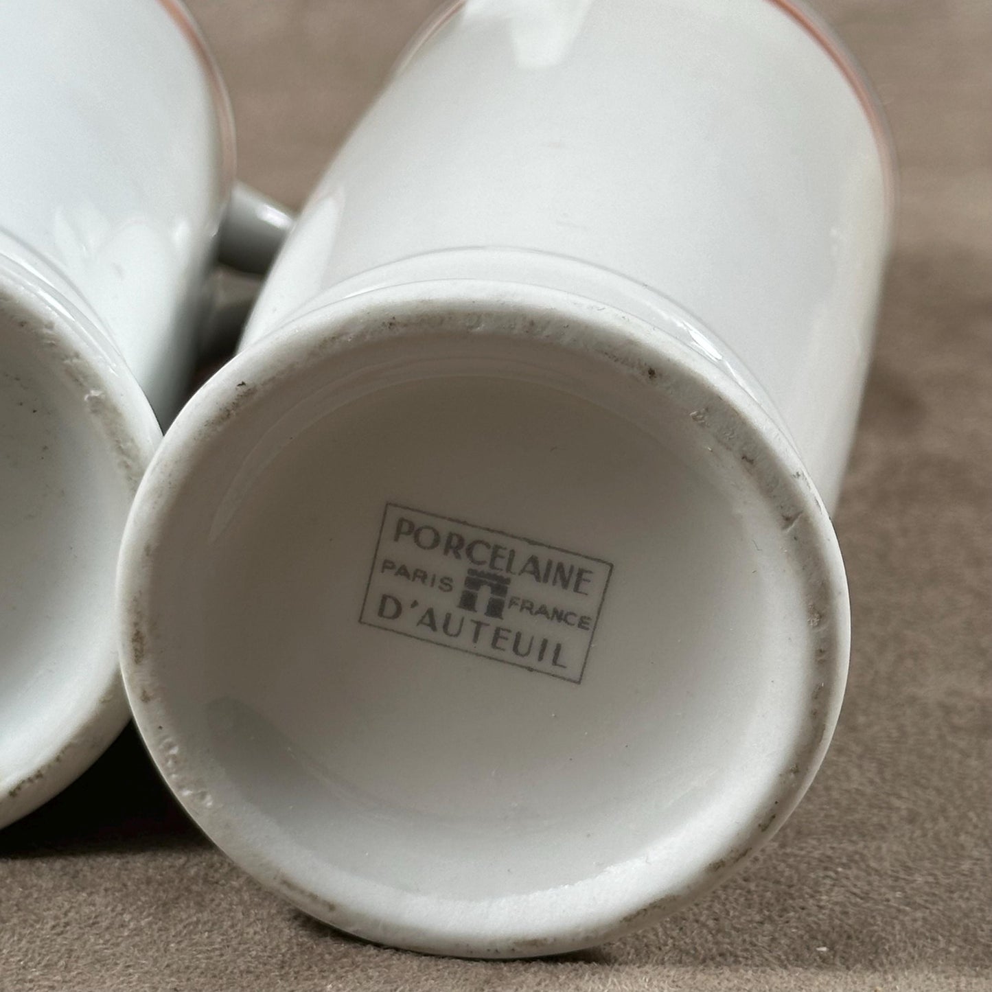 Set of 2 bottles for oil and vinegar in Auteuil Porcelain, Bistrot line, Made in France