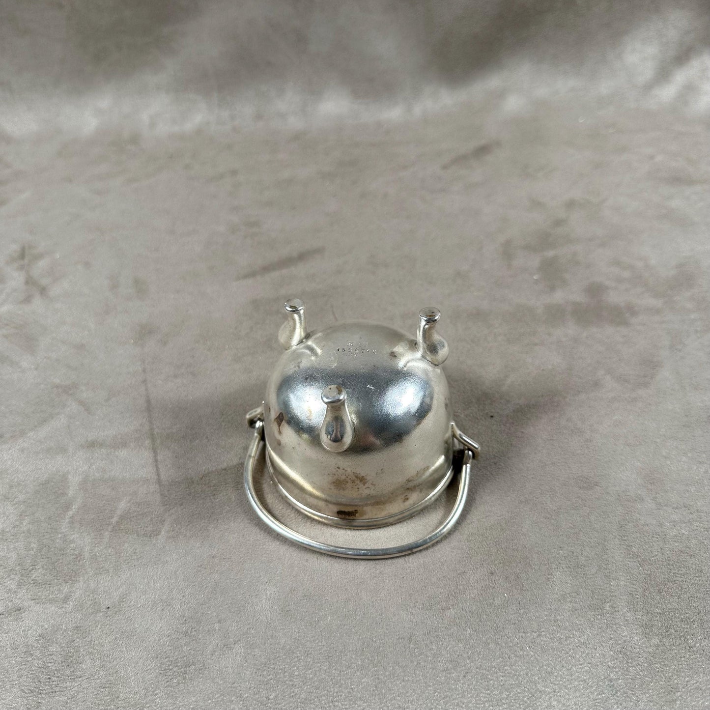 Christofle - Small vintage tripod cauldron in silver metal Made in France 1970