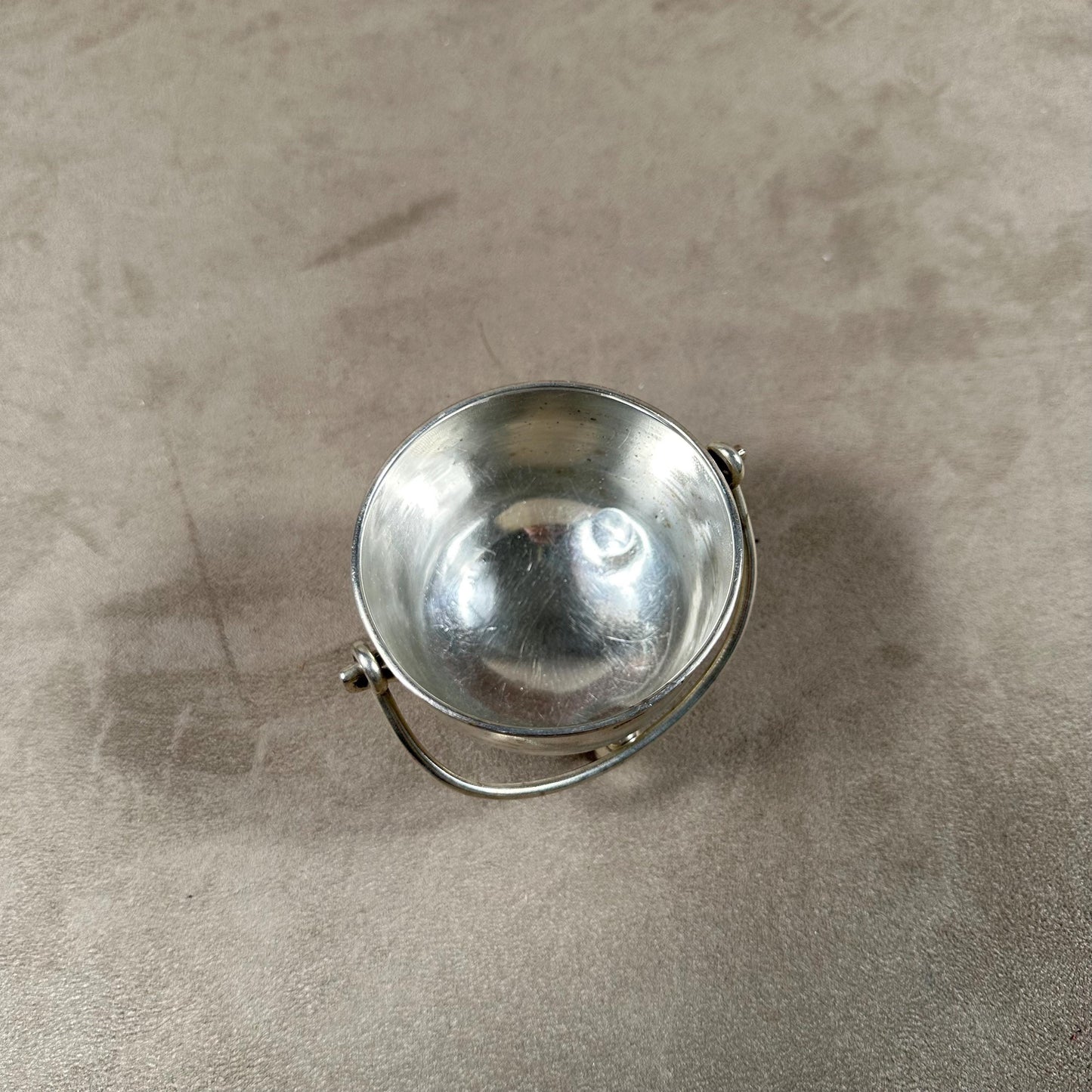 Christofle - Small vintage tripod cauldron in silver metal Made in France 1970