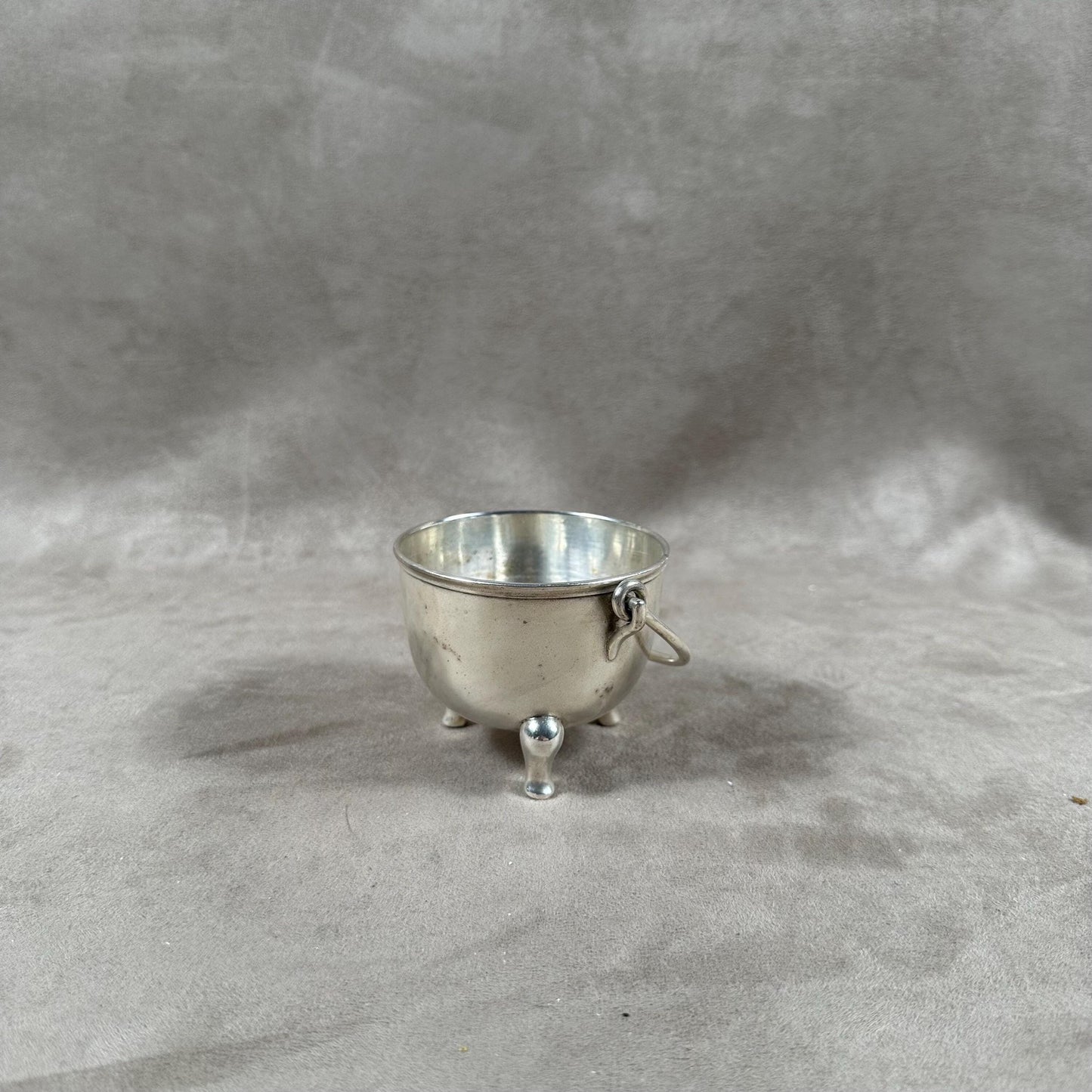 Christofle - Small vintage tripod cauldron in silver metal Made in France 1970